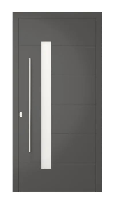 Panneau de porte d’entrée modèle Riga, disponible en PVC et aluminium — Pulsar Windows