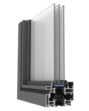 Profilé aluminium MaxLight Design pour porte d’entrée, en coupe — Pulsar Windows